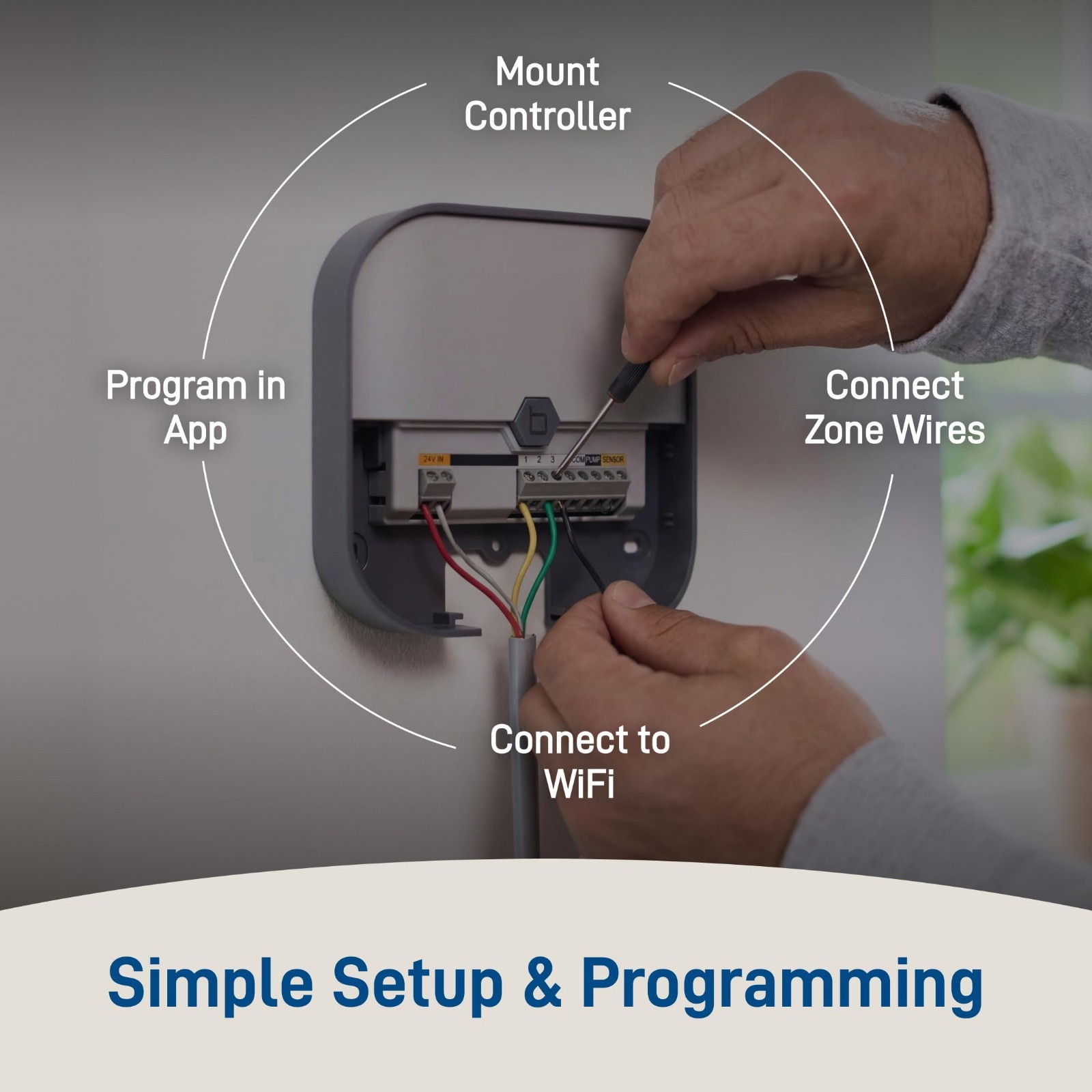 Smart WiFi Indoor Sprinkler Controller - 8-Zone Irrigation System - App Control,