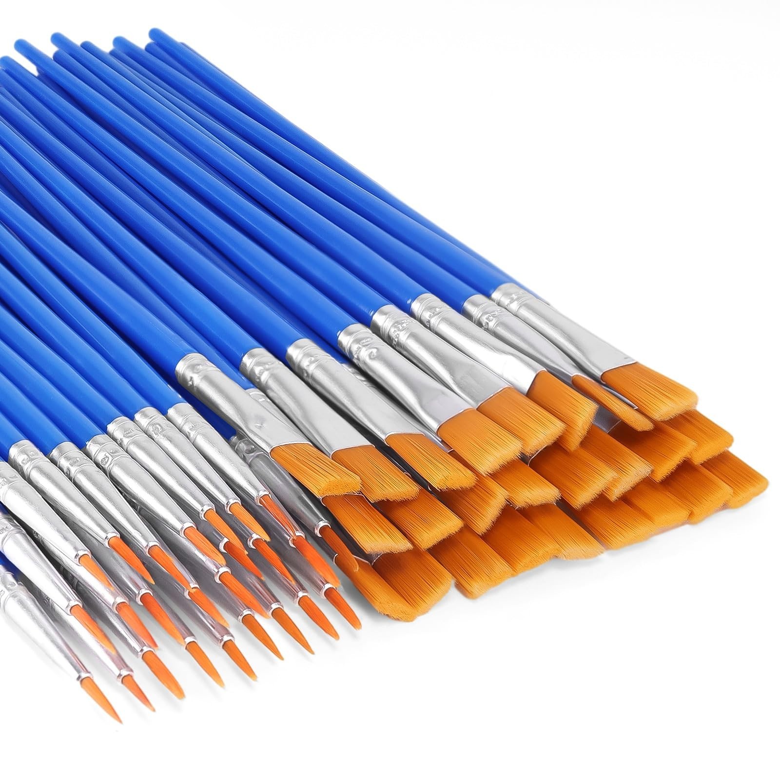 Paint Brush Bulk, 50 Pcs Small Brushes for Acrylic Painting, Craft Paint Brus...