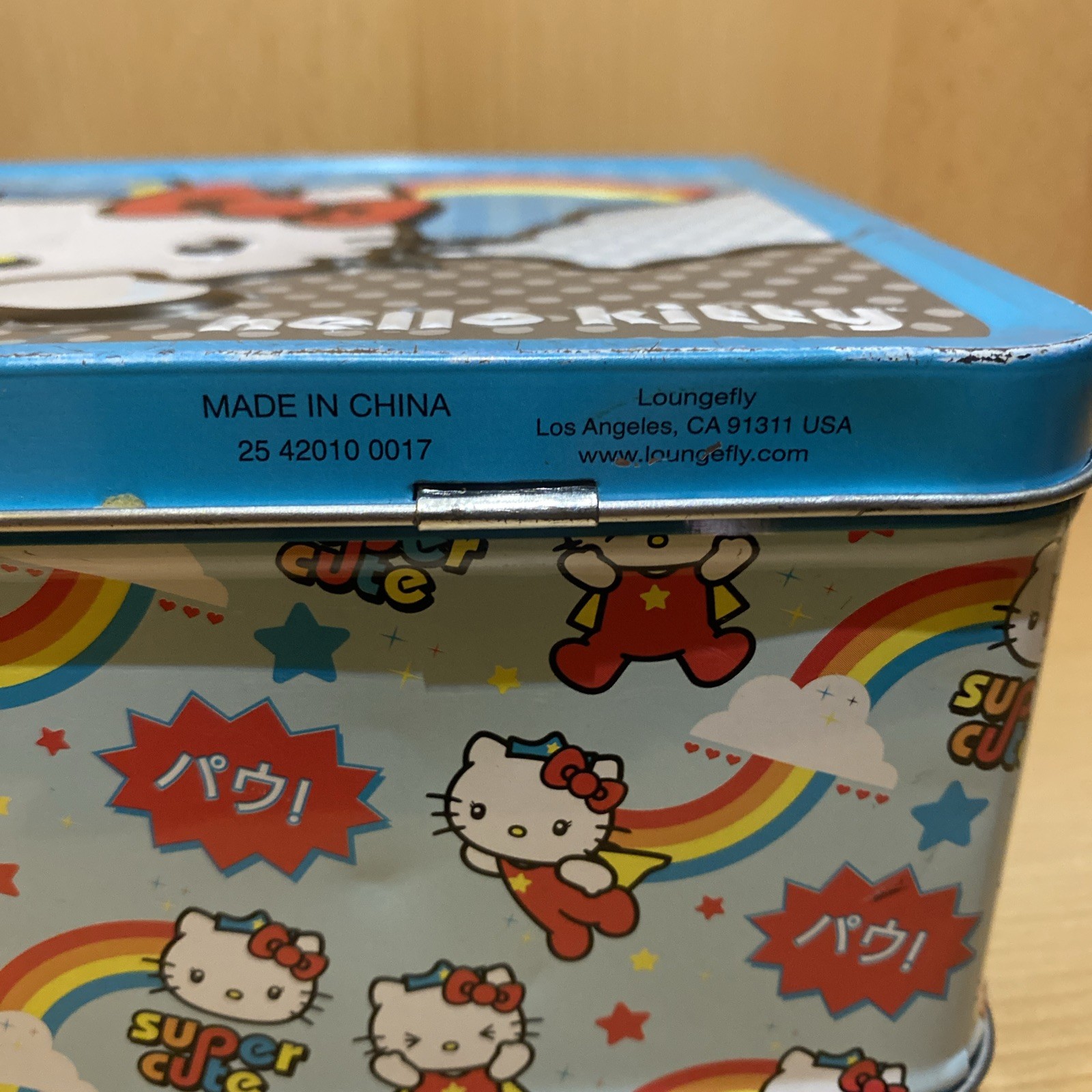Hello Kitty Loungefly Super Cute Blue Lunch Box 2010