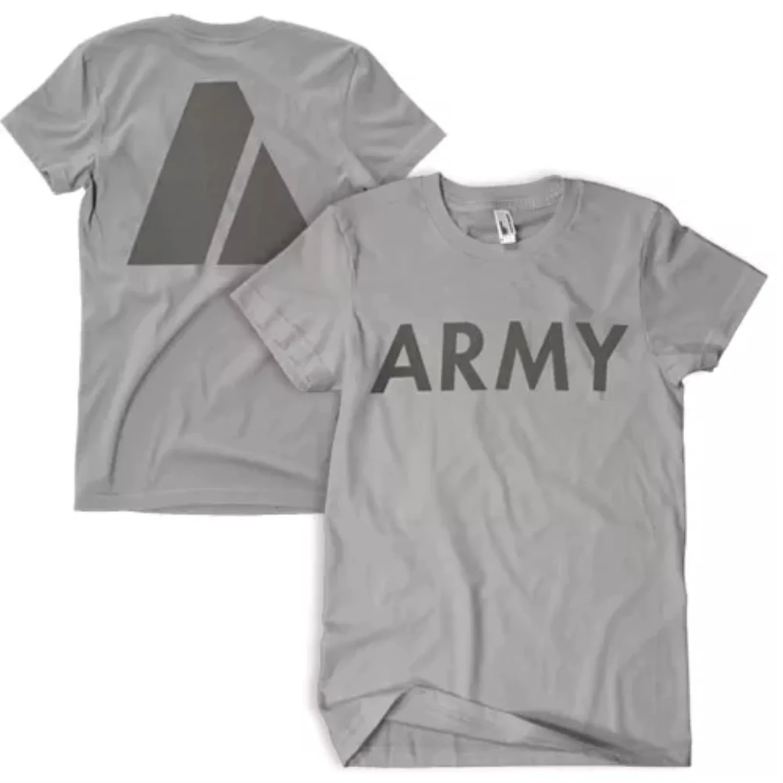 US Army Gray Improved Physical Fitness Uniform IPFU Short Sleeve T-Shirt Sz XXXL