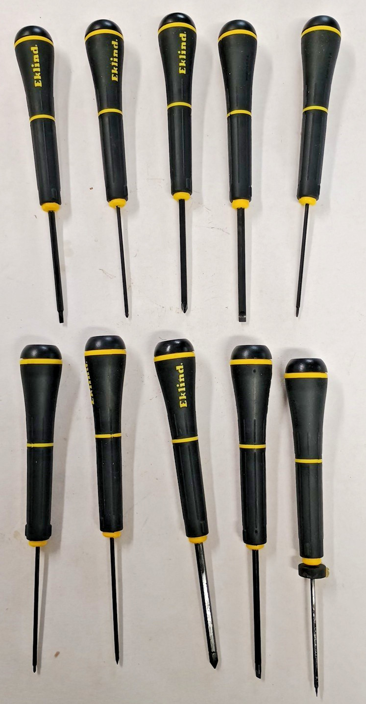 Eklind 10 PC Slot/Phillips Screwdriver Set Comfort Grip 92199 With CHSR