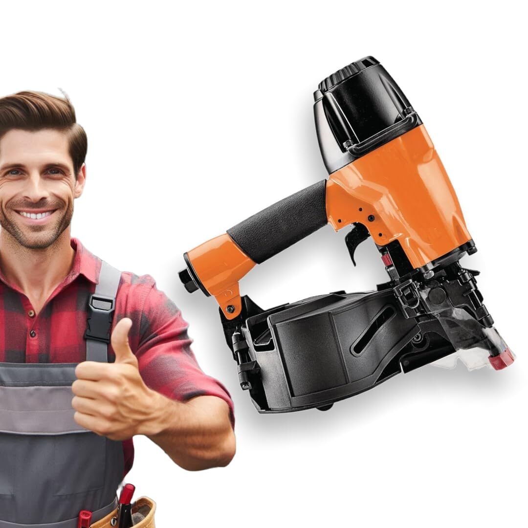 PIERCE 15° Professional Coil Siding Nailer - Tool-less Depth Adjustment, Trigge