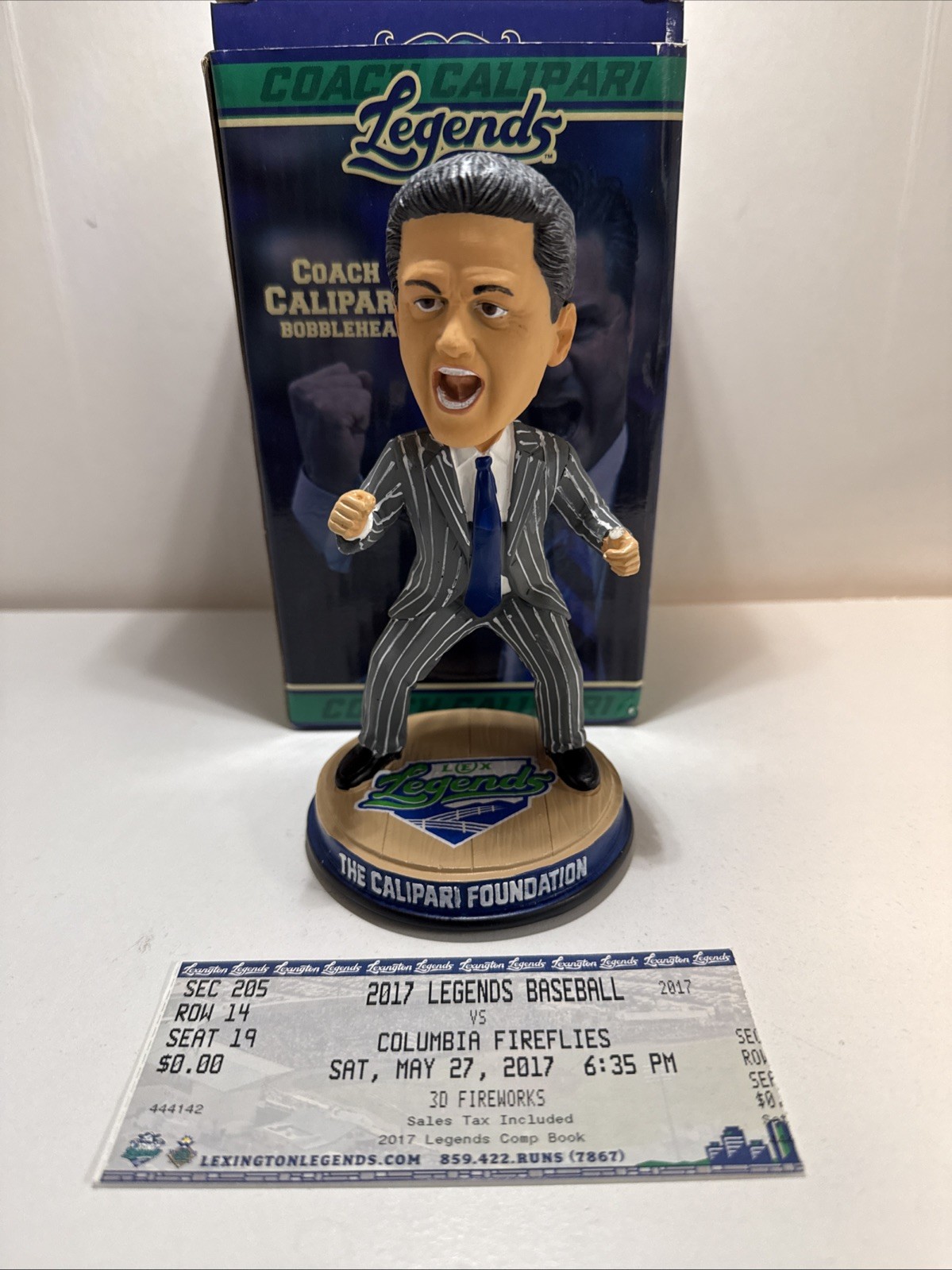 Lexington Legends Basketball COACH JOHN CALIPARI Bobblehead University Kentucky