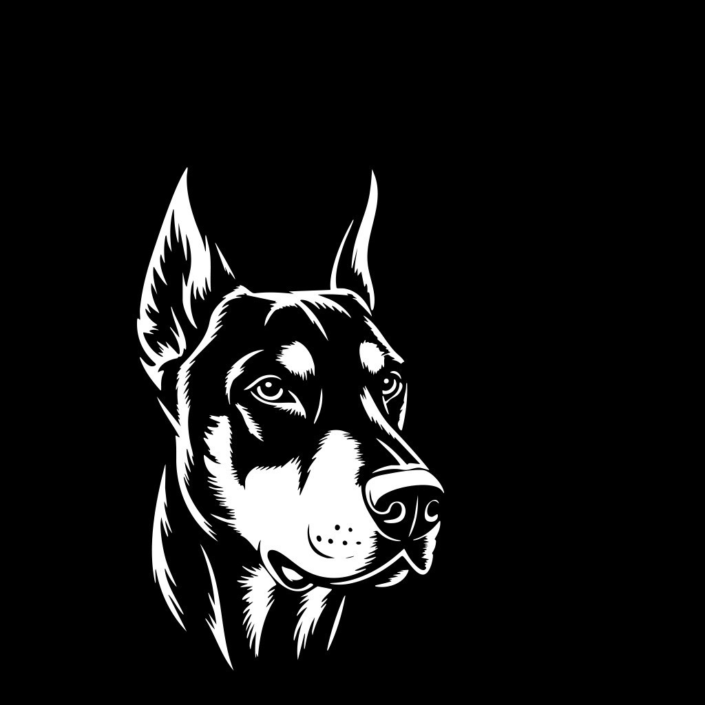 Doberman Decal Vinyl Dog Sticker for Car Window – Bumper Sticker
