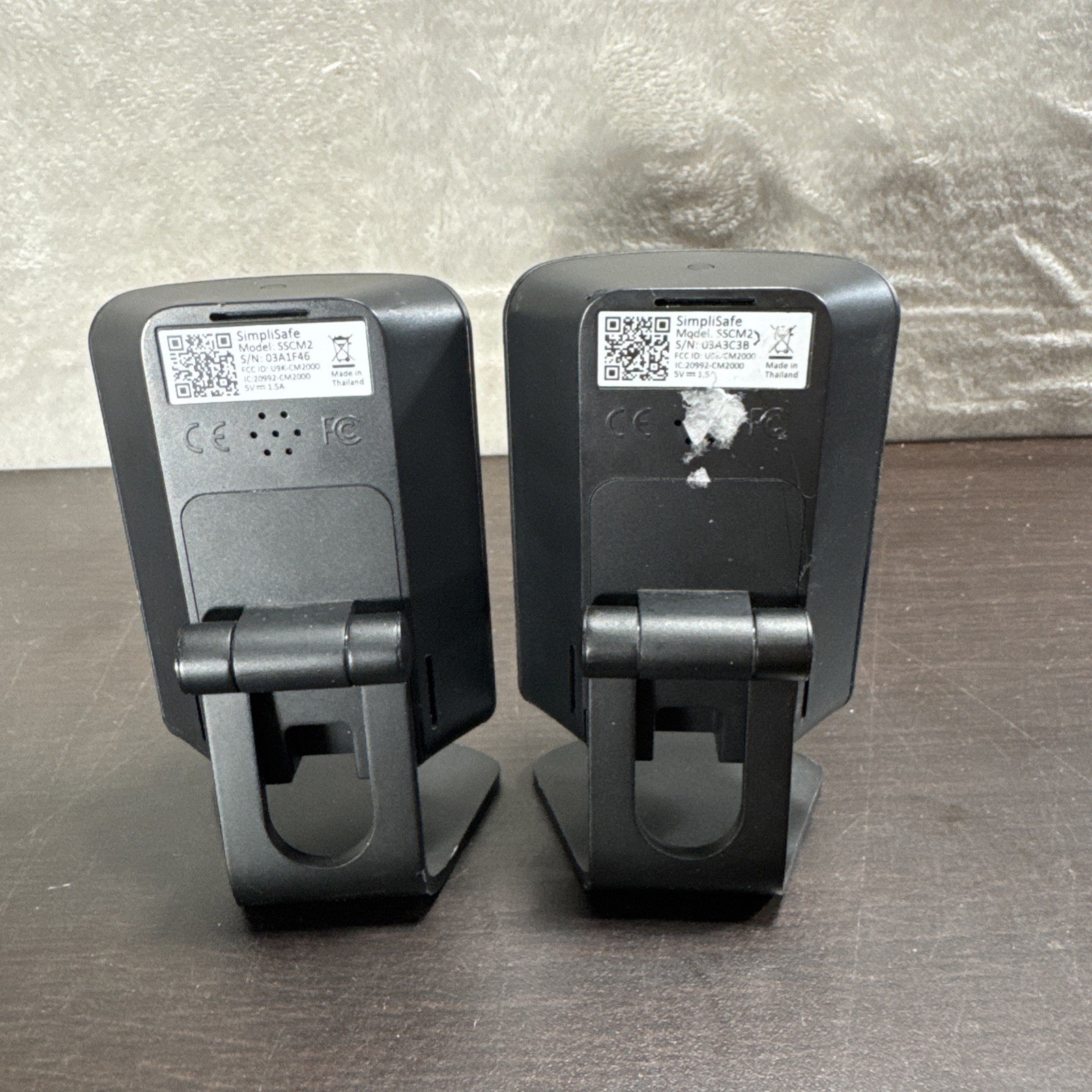 (2) SimpliSafe SimpliCam SSCM2 1080p Indoor Security Camera Black No Cords
