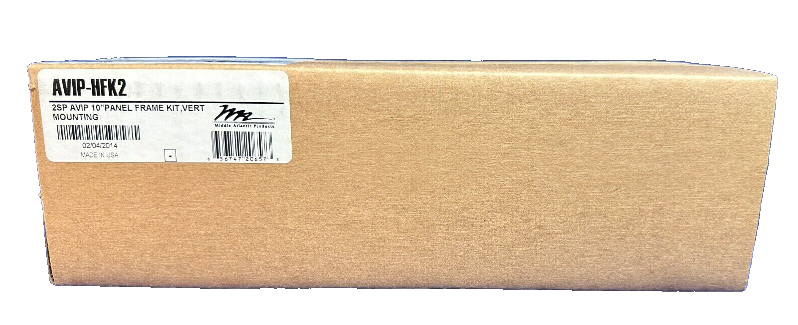 MIDDLE ATLANTIC AVIP-HFK2, 2SP 10" Panel Frame Kit, Vert Mounting, Black, NEW
