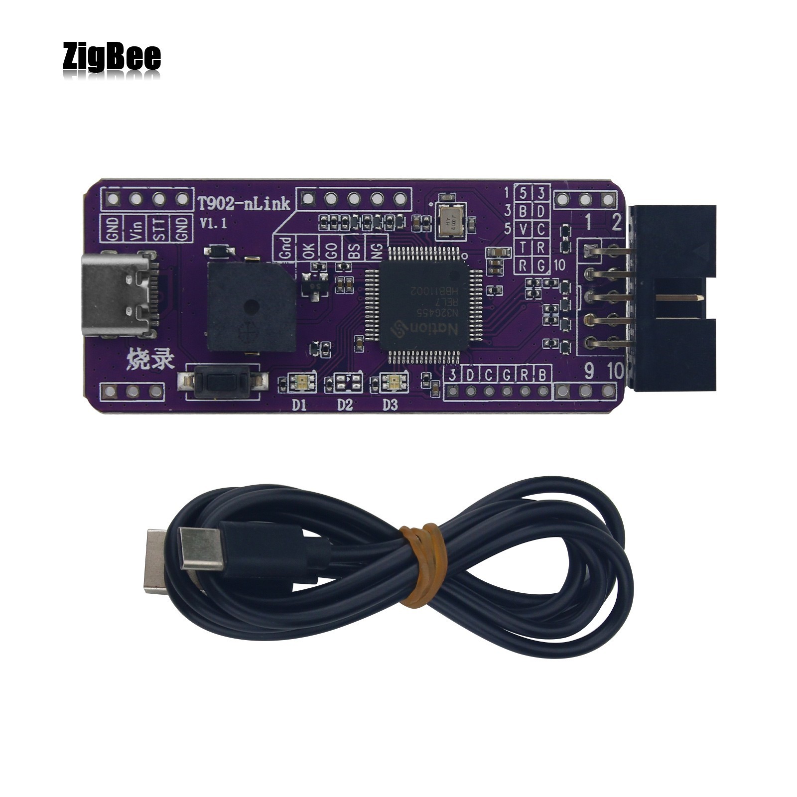 T902-Ns-Link V1.1 Offline Programmer N32 Downloader Support for UART/USB(DFU)