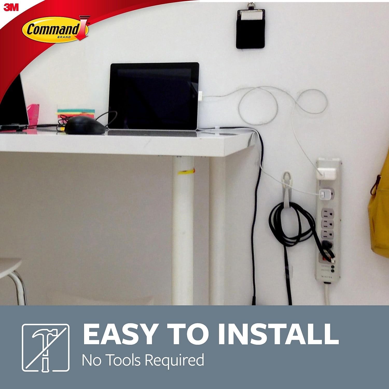 Cable Hanger 2 Hangers 2 Strips Strong Hold 1 kg