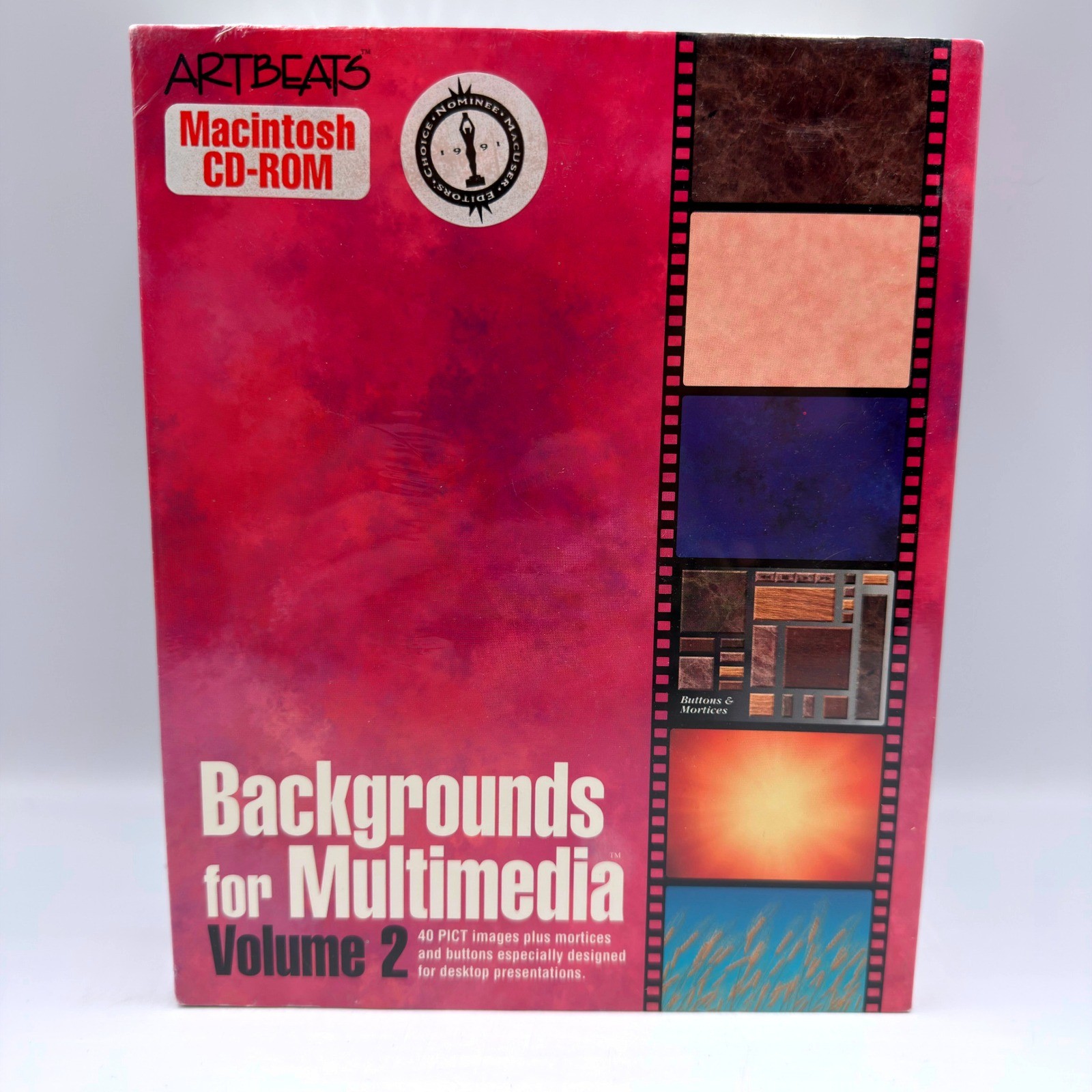 Artbeats Backgrounds for Multimedia Volume 2 Macintosh CD-ROM VTG Software NEW