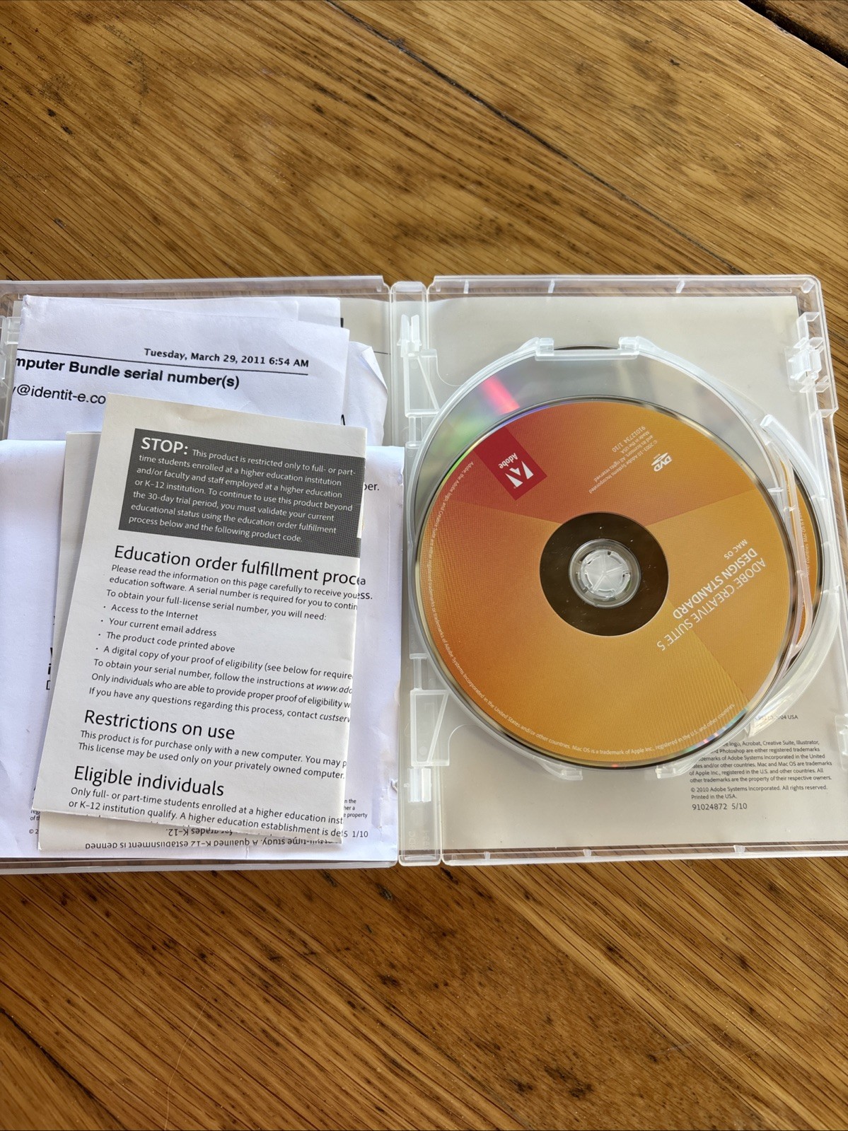 Adobe Creative Suite 5 Design Standard Student & Teacher for Mac OS w/ Code