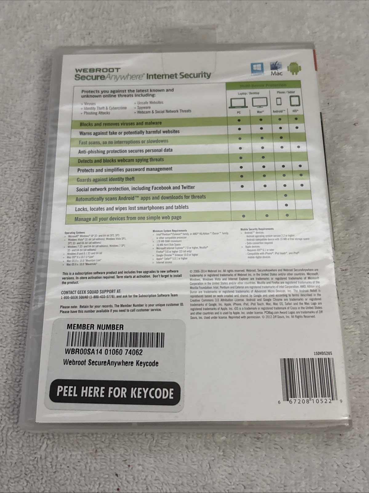 Webroot SecureAnywhere Internet Security - Full Version for Windows & Mac...