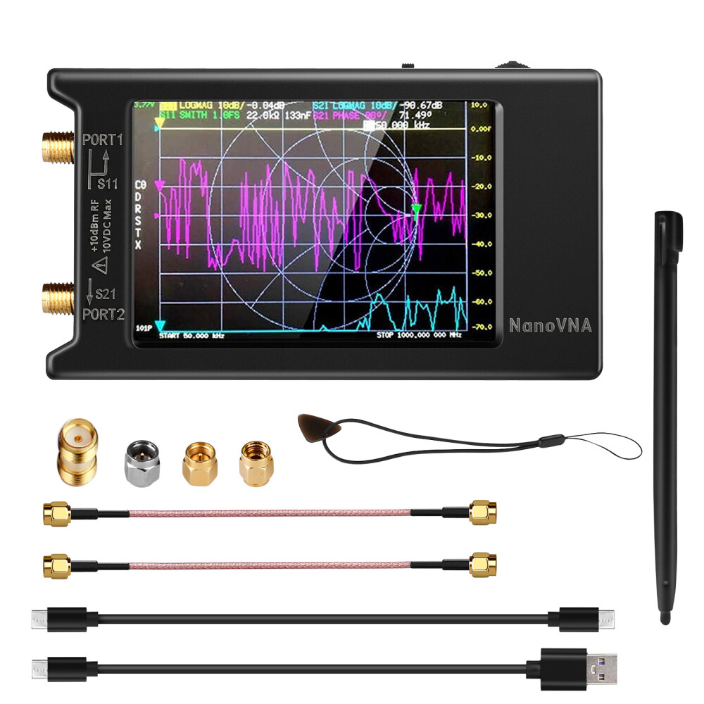 10k-1.5GHz NanoVNA-H4 4 inch Vector Network Analyzer HF VHF UHF Antenna Analyzer
