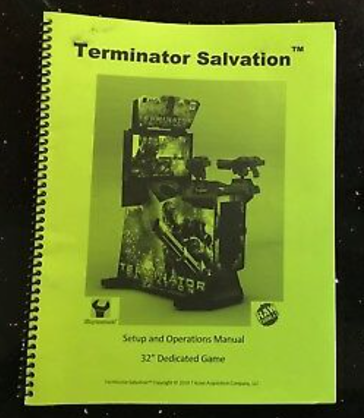 Raw Thrills Terminator Salvation Mounted Gun Manual