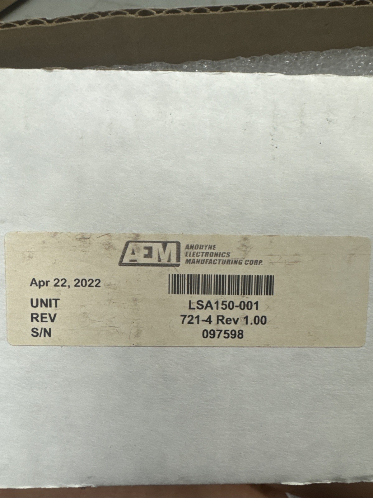 AEM Anodyne Electronics LSA150-001 Loudspeaker Amplifier 097598