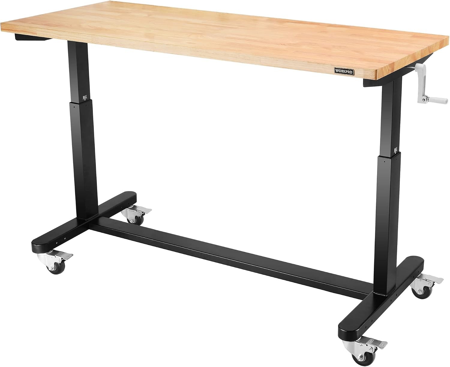 60" Height Adjustable Workbench Crank Stand Desk 500LBS Capacity