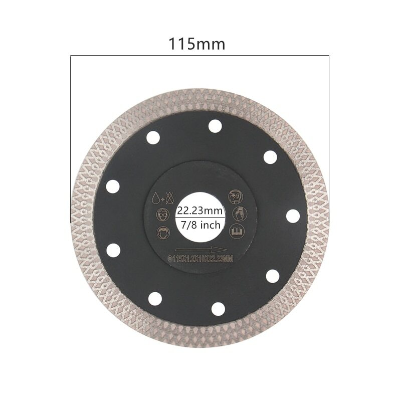 4-5'' Porcelain Tile Turbo Thin Diamond Dry Cutting Disc Grinder Wheel Saw Blade