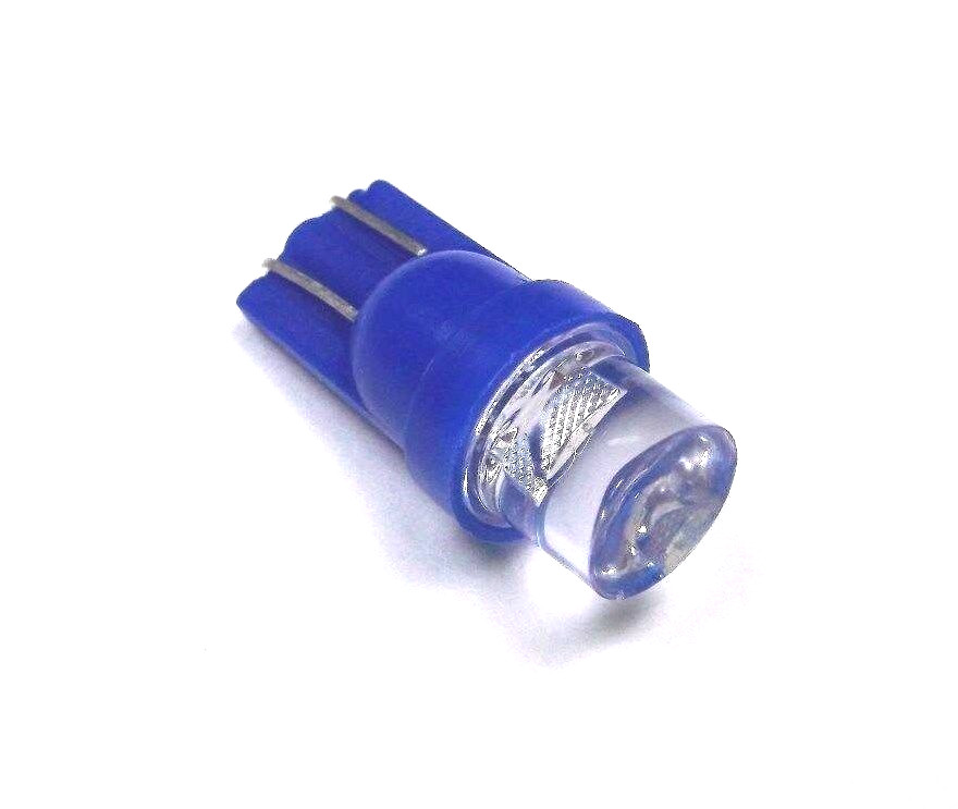6 BBT 12 volt Super Bright Blue LED Wedge T10 Marine Grade Concave Light Bulbs