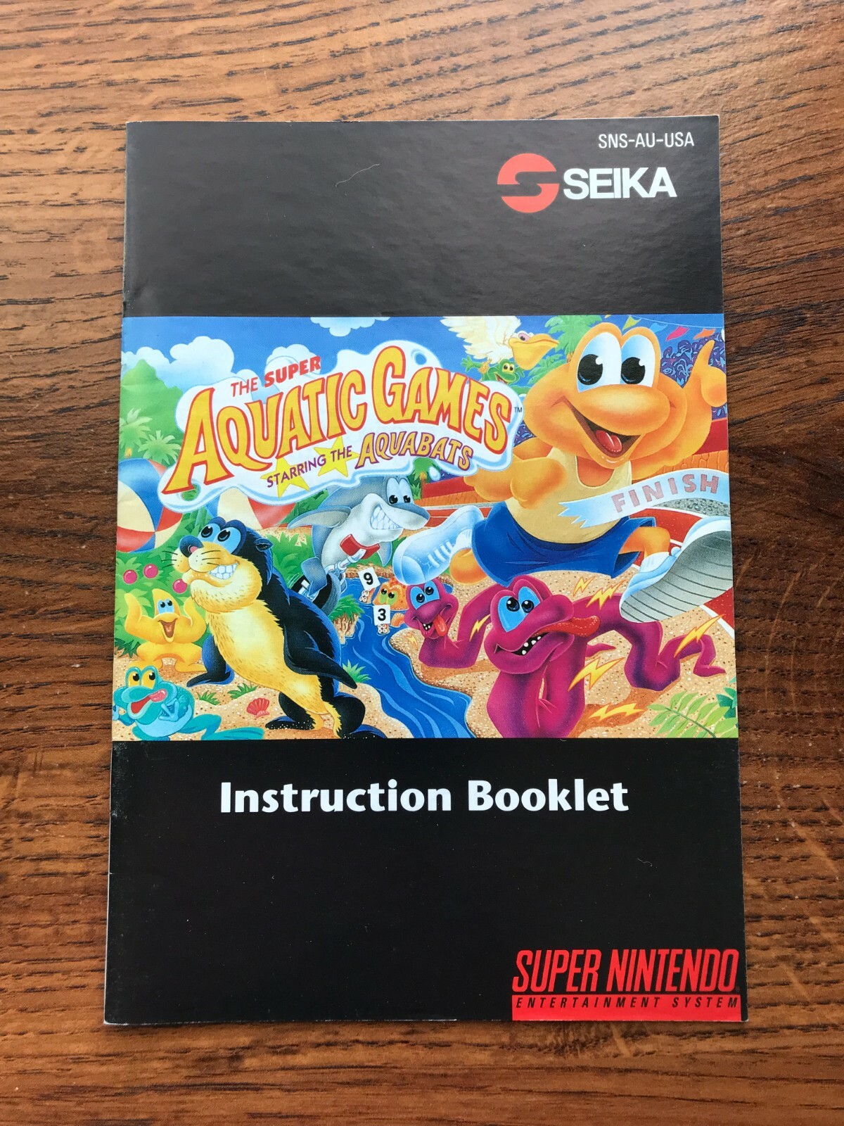 Aquatic Games Starring the Aquabats SNES Super Nintendo Instruction Manual Only