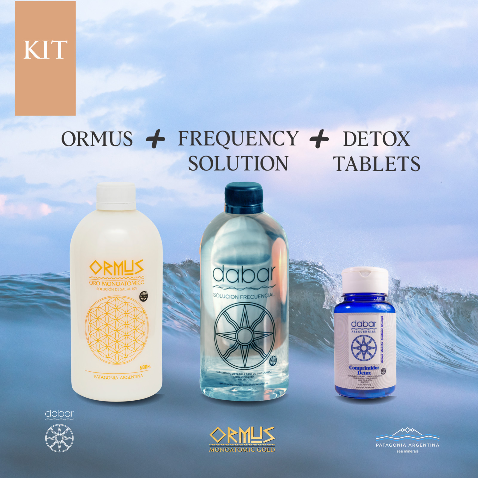 KIT  SUPLEMENTOS: ORMUS + ZINC SUPPLEMENT + DETOX TABLETS