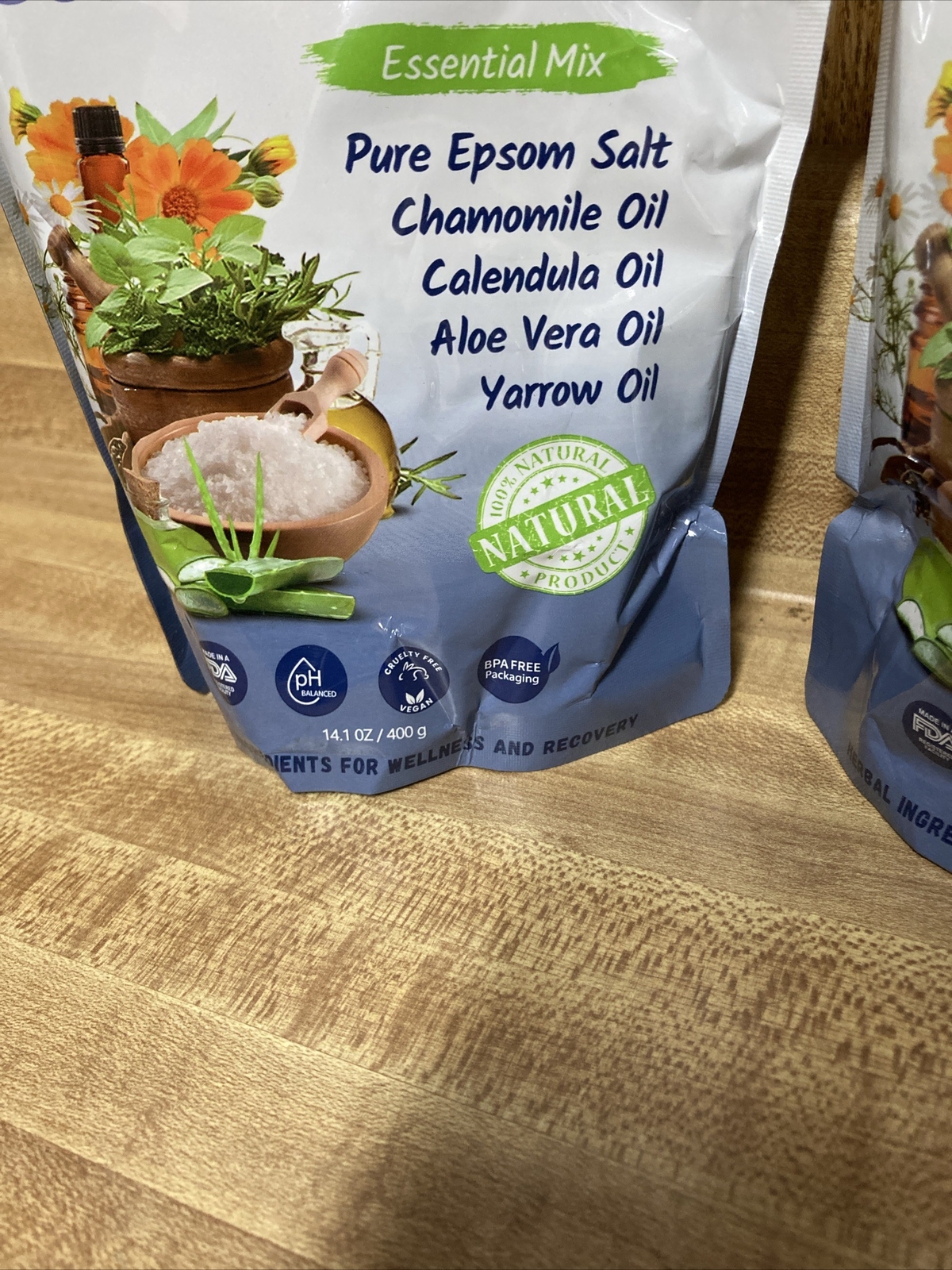 Fivona Sitz Bath Soak All Natural Blend of Epsom Salt 14.1oz Each New