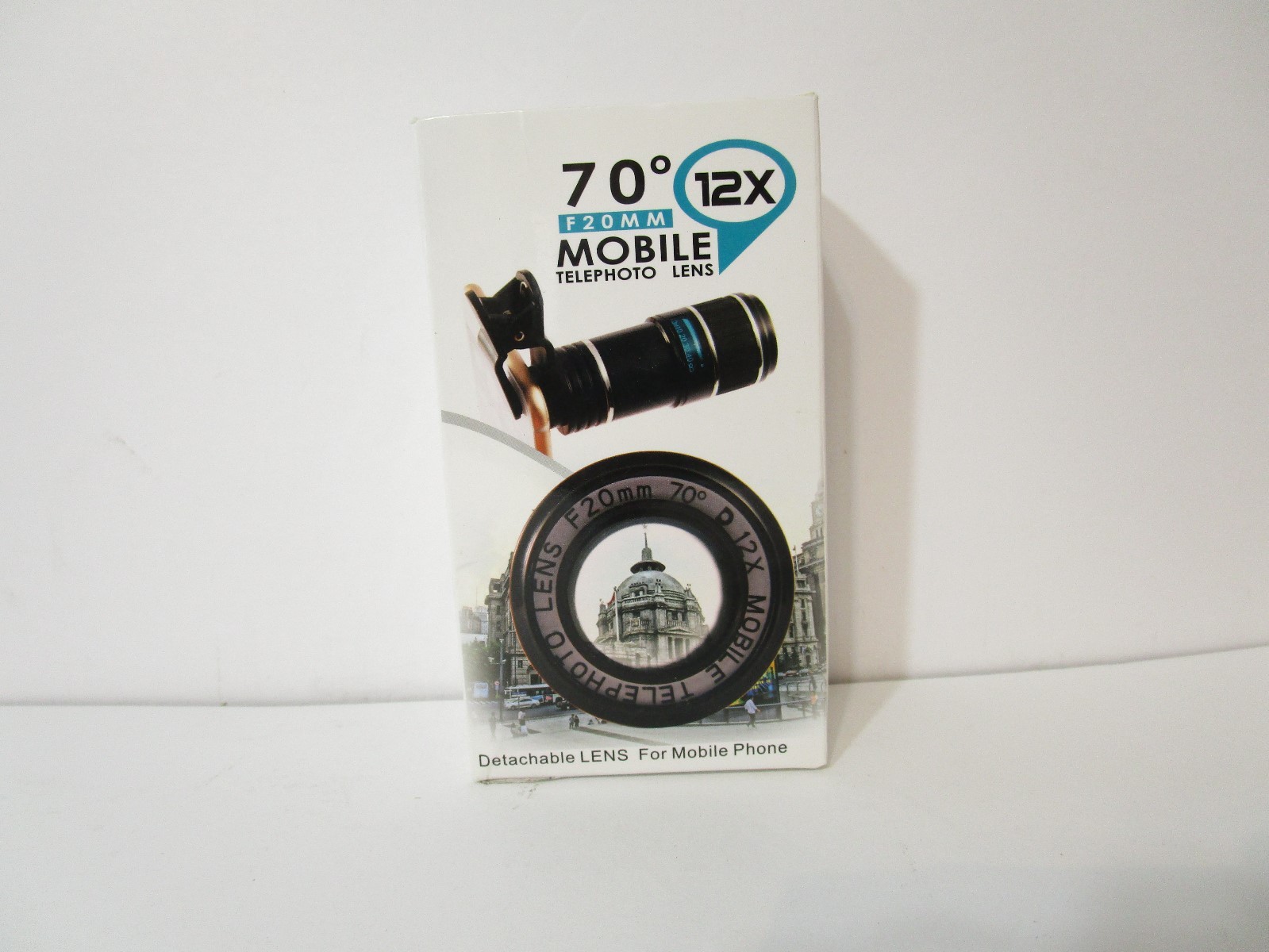 Hautik 12x Mobile Telephoto Lens F20mm For Samsung Galaxy s7, s6, Black, NOB!