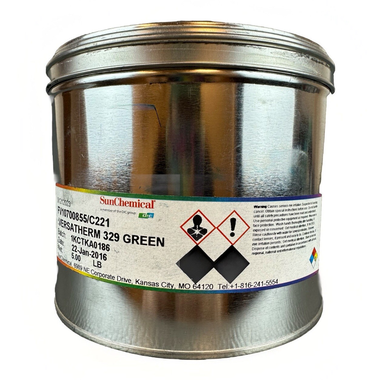 SUN CHEMICAL **GREEN** OFFSET PRINTING INK OIL BASED 5 LBS PANTONE # 329 GREEN