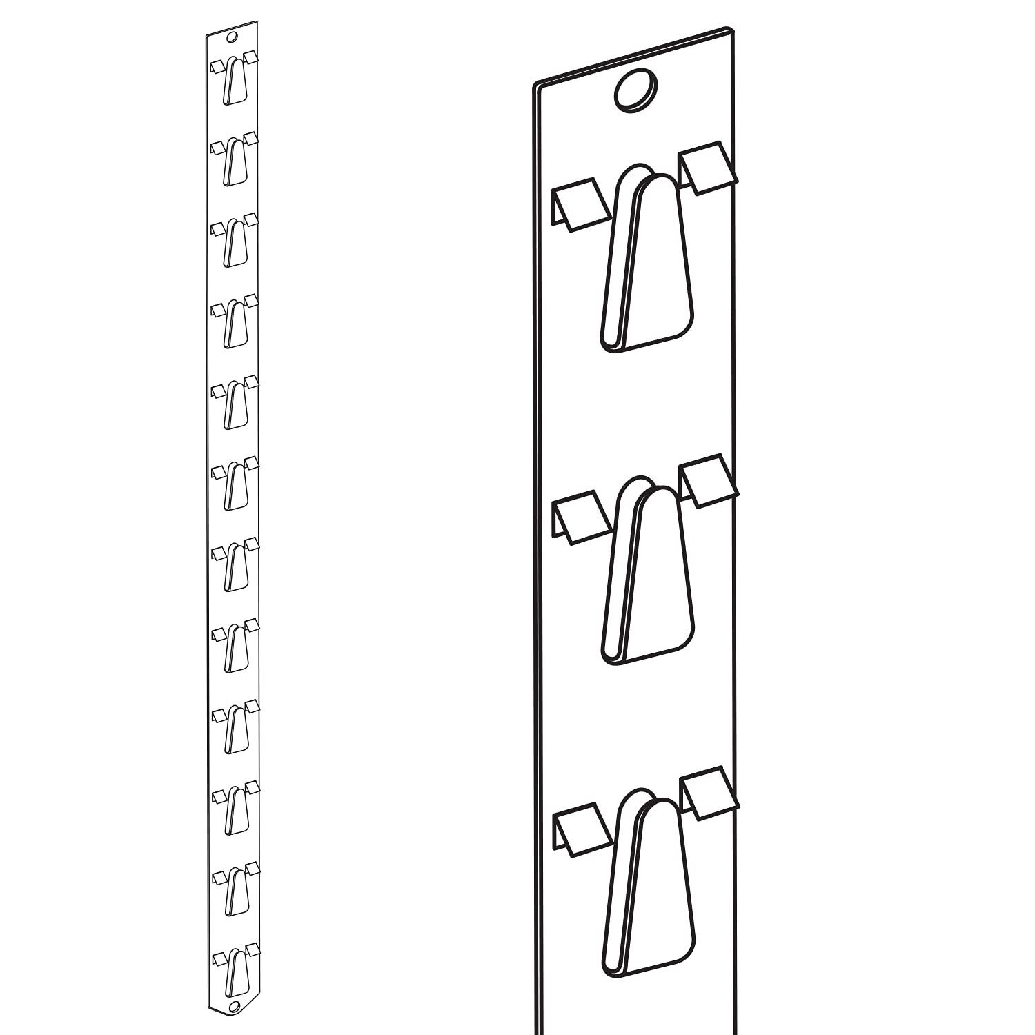 10 Pack Posi-Lok Display Strip 22-3/4 Long PL-20 12 Hooks Merchandising
