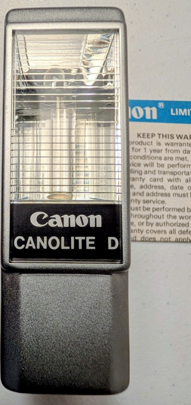 Vintage Canon Canolite D Electronic Flash - TESTED Box, Manual, Case, Warranty