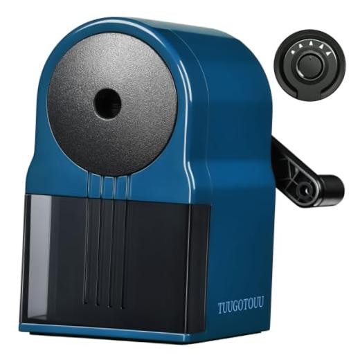Manual Pencil Sharpener with Container 5 Grades of Thickness Blue | Desktop