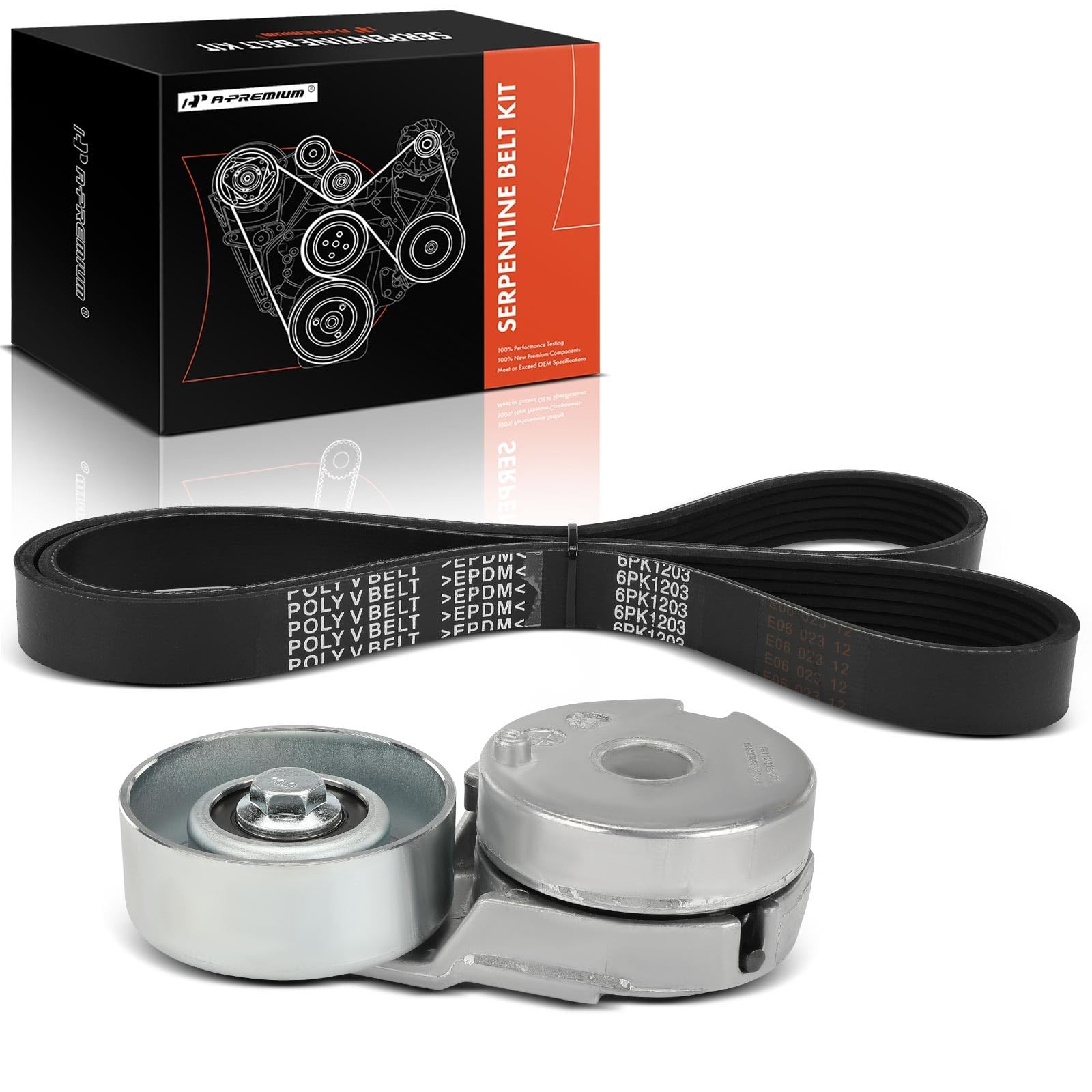 A-Premium Engine Serpentine Belt Drive Kit with Tensioner Compatible with Nissan