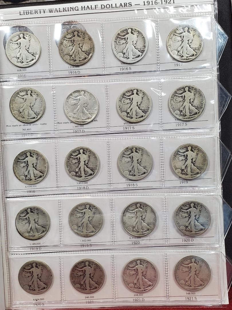 70 Walking Liberty Half Dollar Collection-COMPLETE 1916-1947  Unsearched READ!