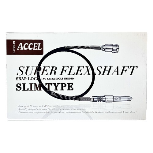 ACCEL Super Flex Shaft 3/32 "SLIM TYPE" Snap Lock No Extra Tools Needed NIB 2025