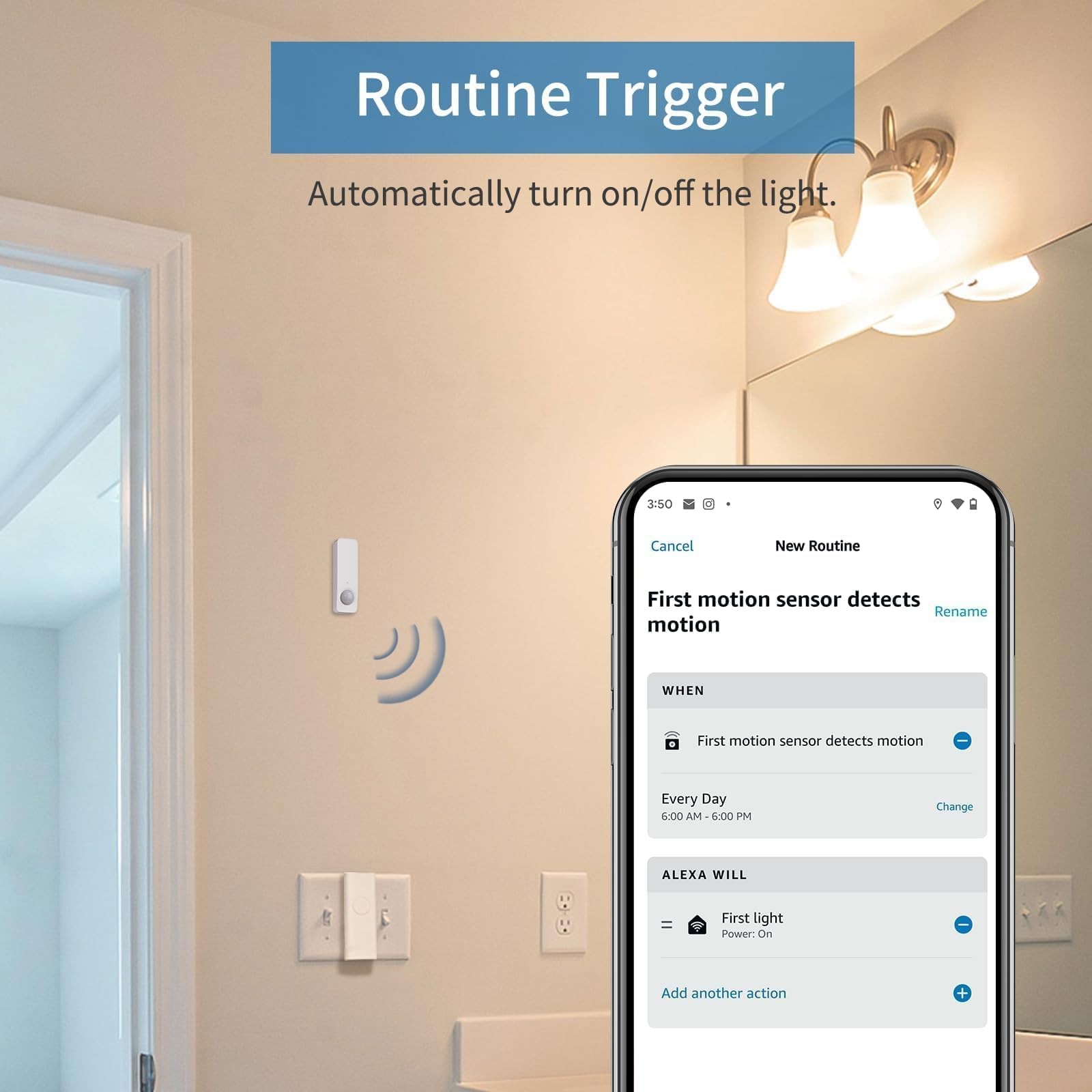 THIRDREALITY Zigbee Motion Sensor, Zigbee Hub Required, Pet Friendly, Works
