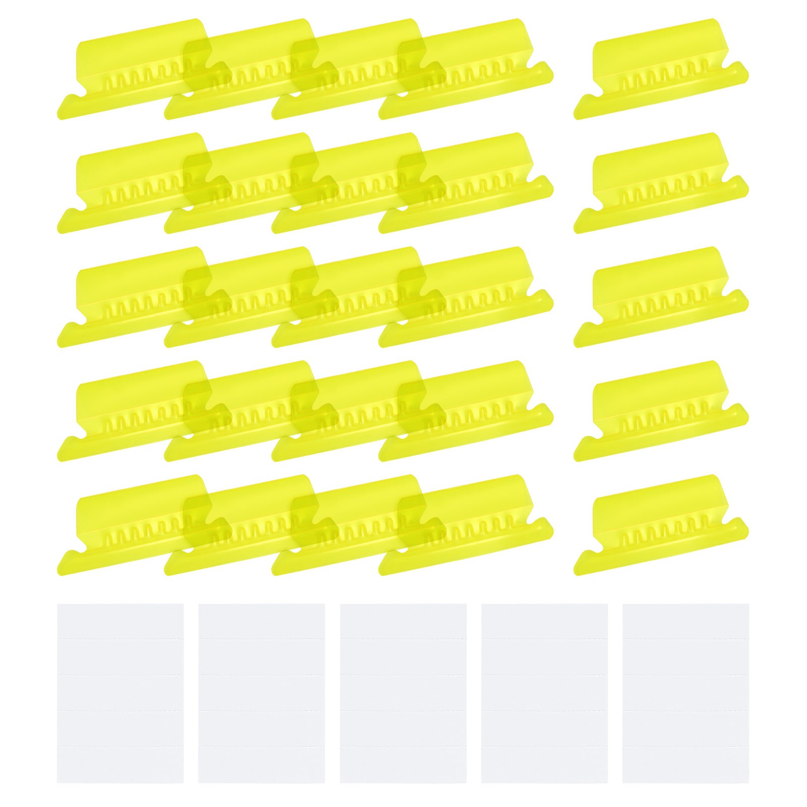 Hanging File Folder Tabs 2 Inch File Folder Tabs and Inserts Yellow 100Pcs