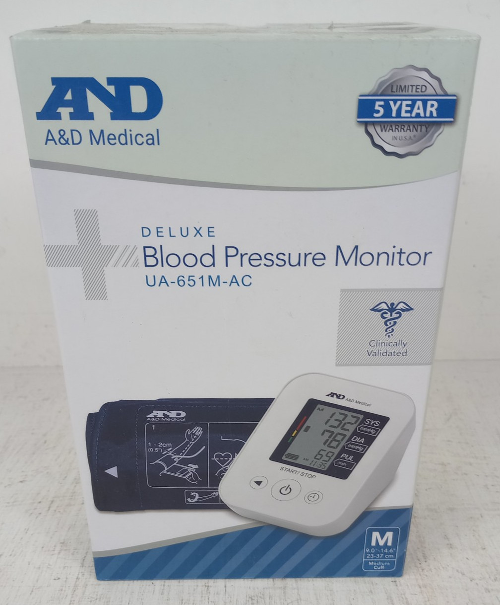 Deluxe Blood Pressure Monitor A and D UA-651 M-AC (New Unused)
