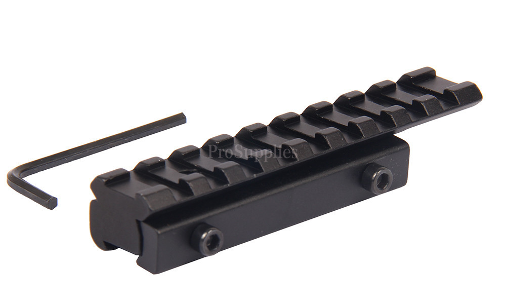 Scope Adapter Rail Mount 22 Crossbow 3/8" Dovetail to 7/8" Weaver /w Stop Pin