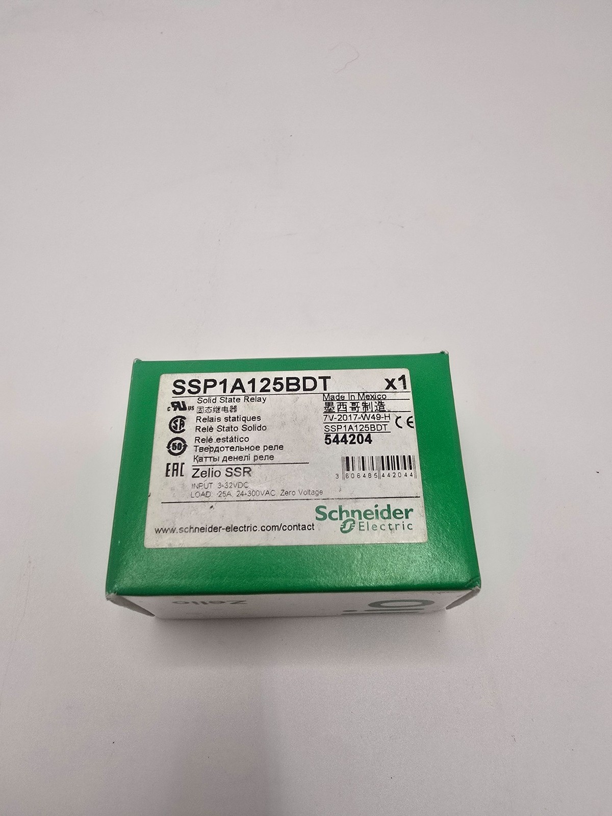 Schneider Electric SSP1A125BDT Solid State Relay 25A 300VAC 3-32VDC