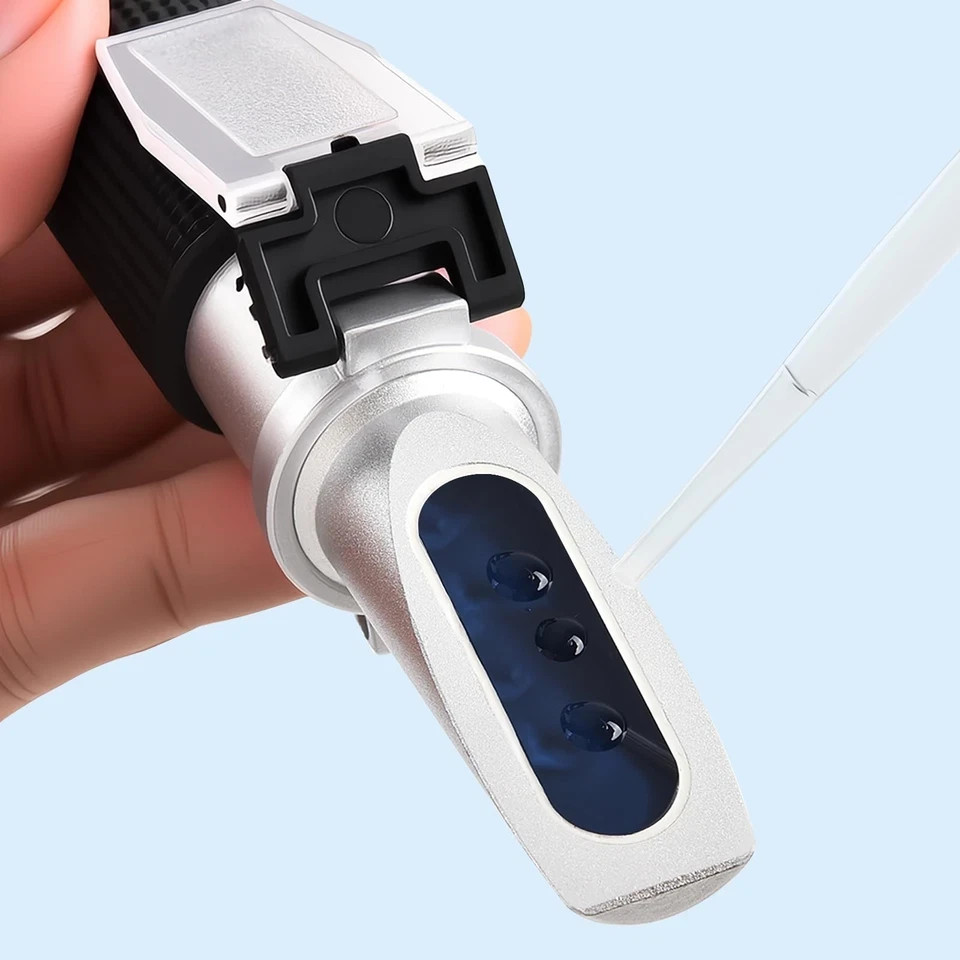 Portable Brix Refractometer with ATC, Accurate Dual Scale Brix Meter Specific Gr