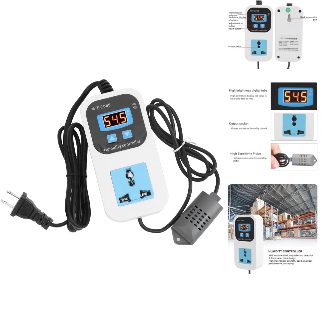 Versatile Digital Humidity Controller with 0-99% RH Range for Smart Environments