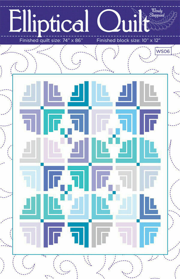 Quilt Pattern ELLIPTICAL Moda WENDY SHEPPARD FAT QUARTER FRIENDLY