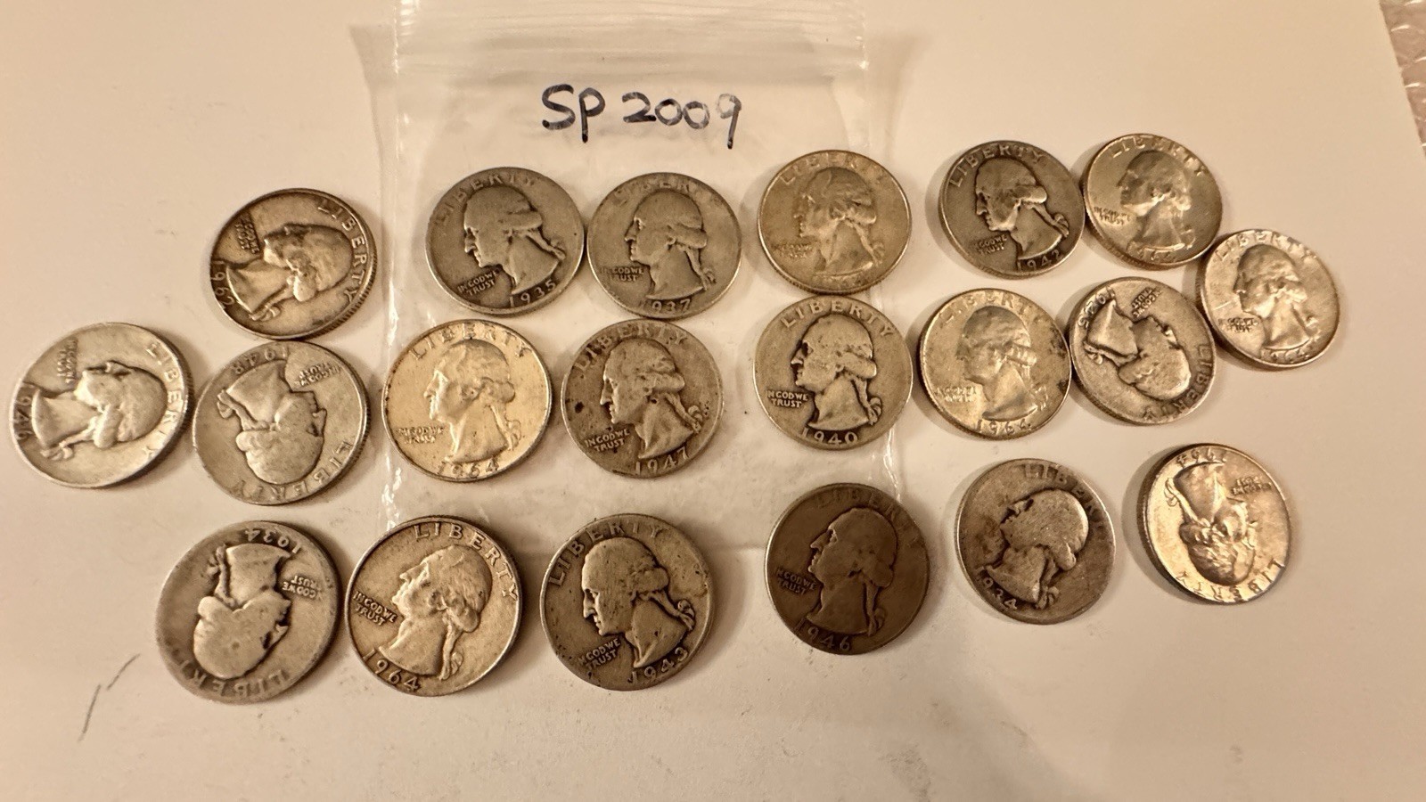 Beautiful of  20P Washington quarters mix dates