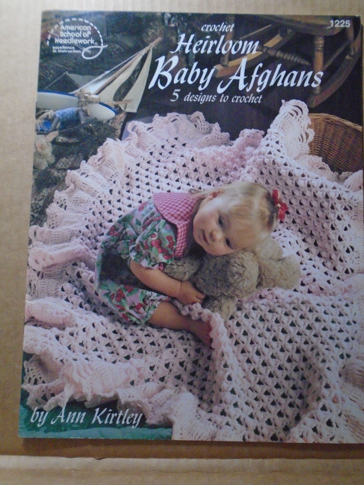 American School of Needlework Crochet Heirloom Baby Afghans #1225 5 Designs