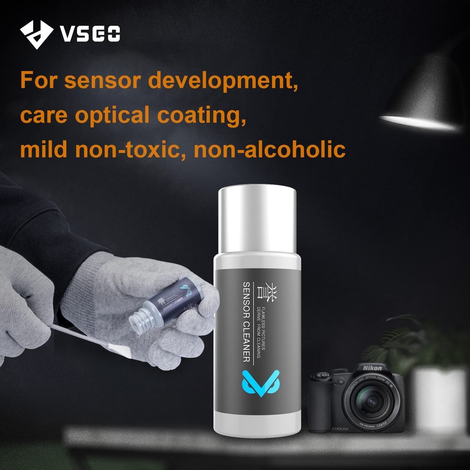 VS-S03E New Full Frame Camera Cleaning Kit 12pcs Sensor Cleaning Swab and 10m...