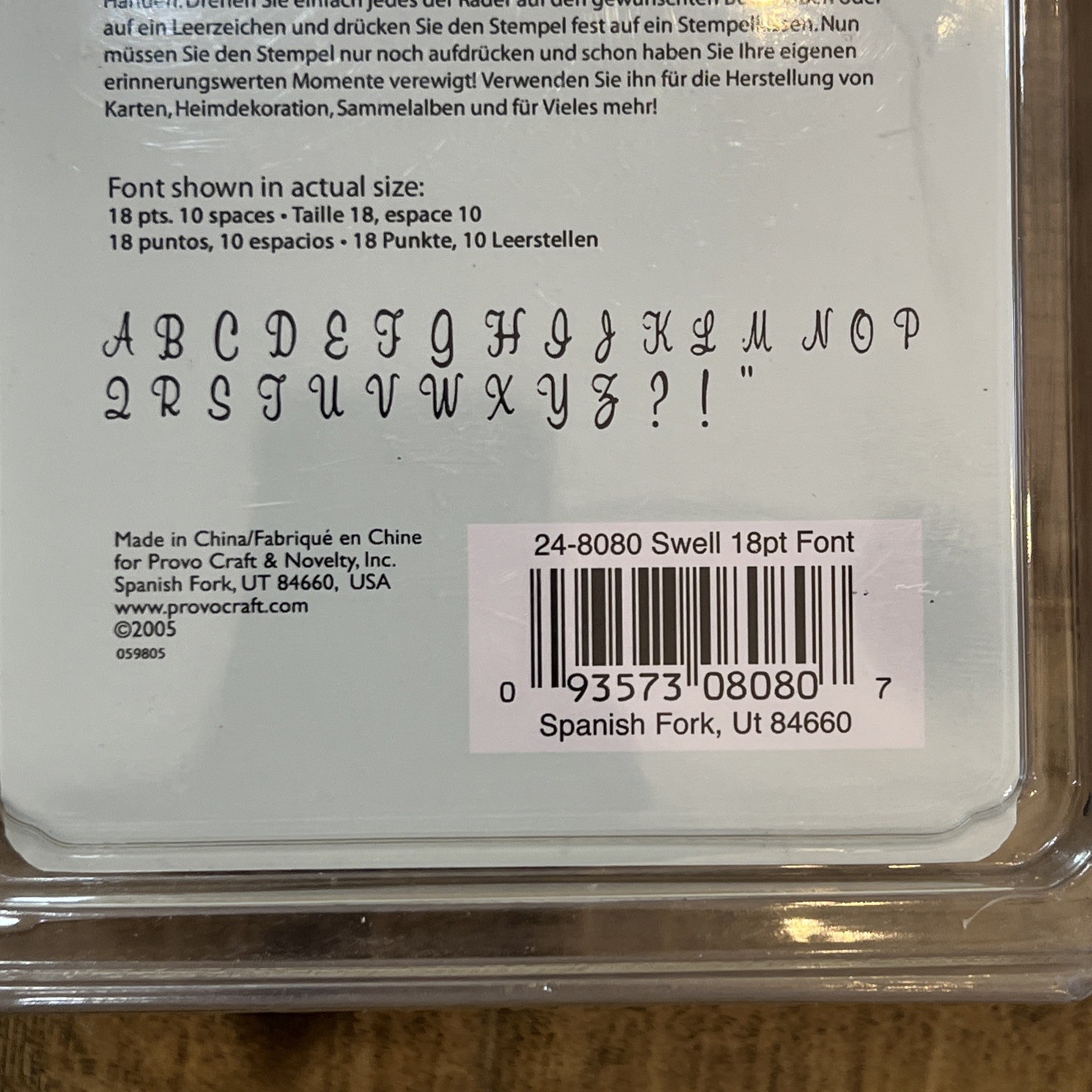 Provo Craft Etcetera Swell Rolling Stamp, 18 pt. Font Alphabetic