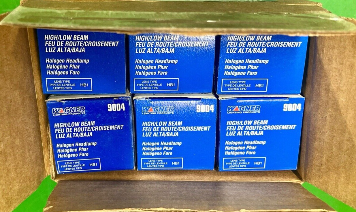 WAGNER 9004 NOS HIGH / LOW BEAM HALOGEN LAMP 🚨LOT OF 6🚨FREE SHIPPING🚨