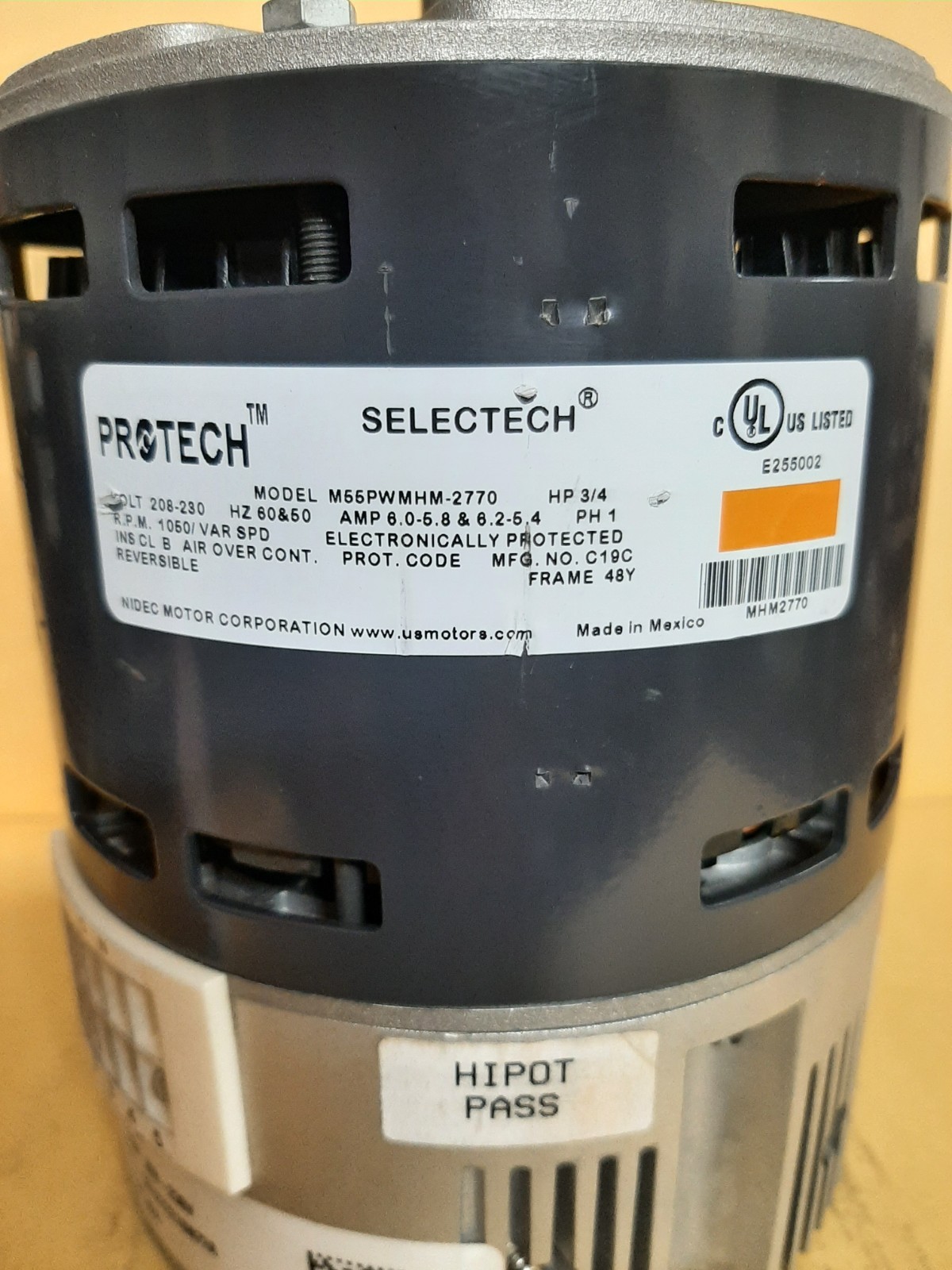 PROTECH Selectech 3/4hp Motor & Module M55PWMHM-2770 3/4 hp Fast Shipping!!!!