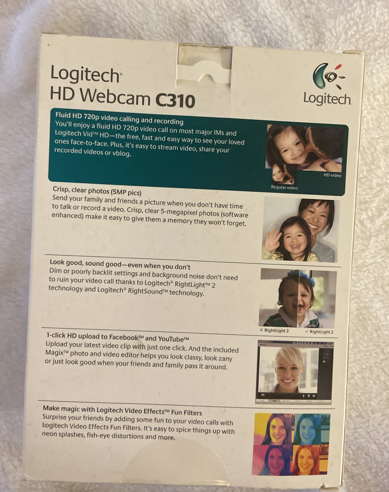Logitech C310 720P/30FPS HD Webcam READ