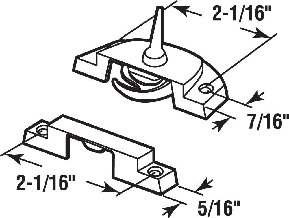 Diecast Sash Lock for Vinyl Windows, White Finish, Easy Install - Single Pack