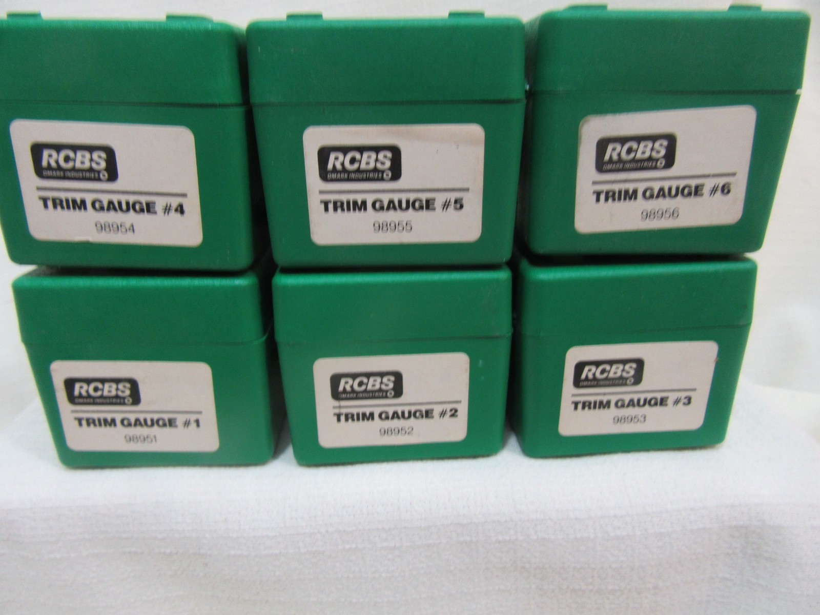 Lot of 6 RCBS Trim Pro Case Trimmers Gauge #1 #2 #3 #4 #5 #6 NEW