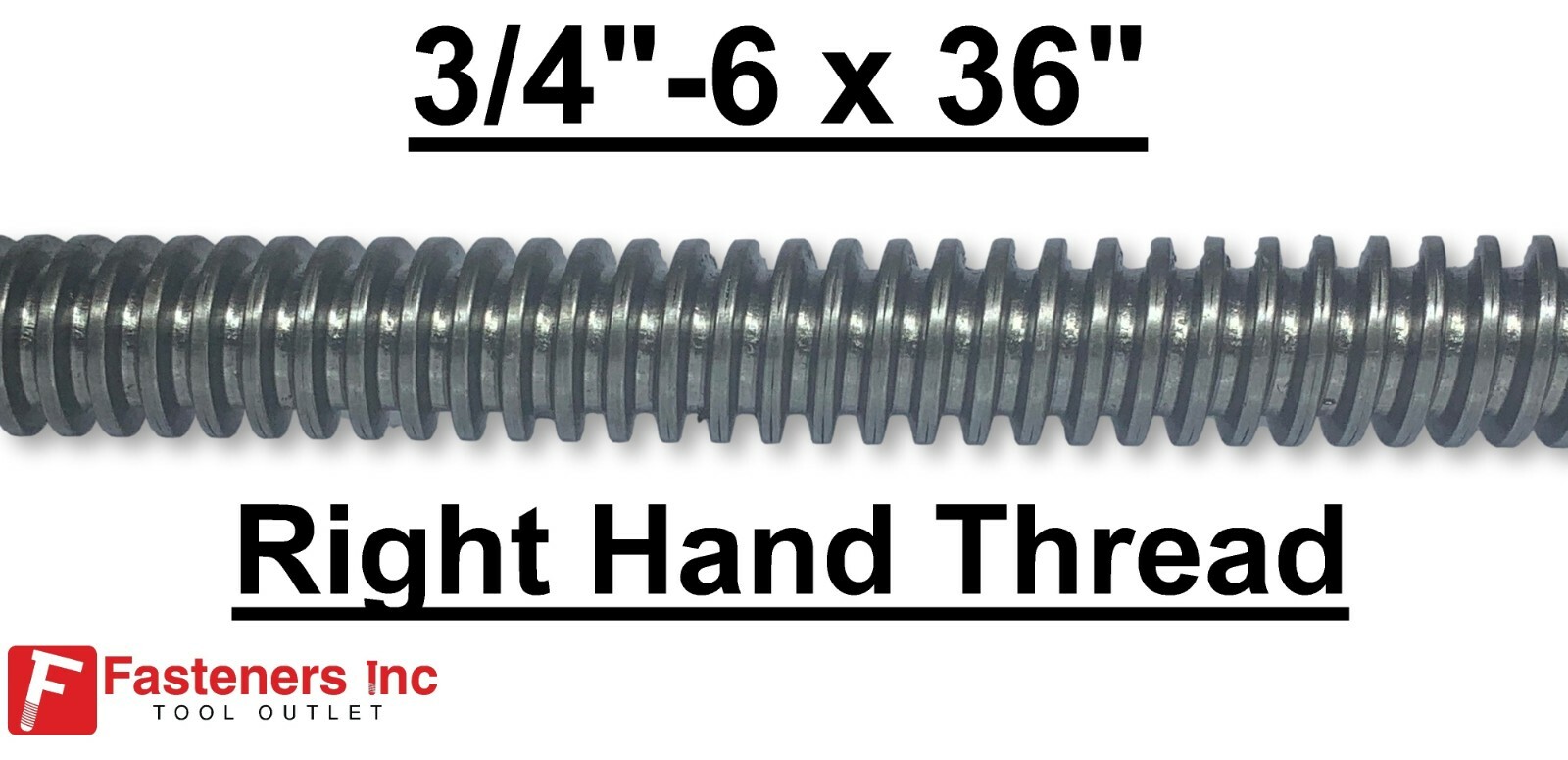 3/4"-6 x 36" Acme Threaded Rod Right Hand RH 3/4-6 x 3ft. Plain Steel CNC LC
